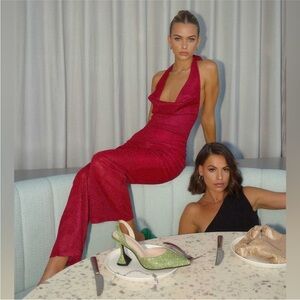 Peppermayo Villa Vera Jumpsuit in Magenta